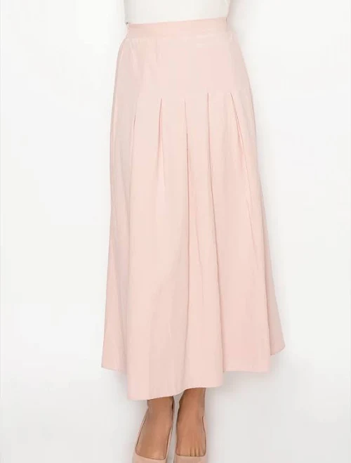 skirt A-Line Skirt with Soft Front Pleats YAL New York $69