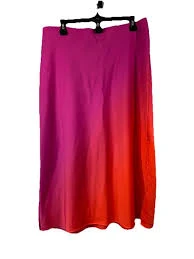 skirt A New Day Ombre Satin Midi Skirt L Pink Orange Sunset Dopamine Y2K Resortwear eBay $19.99