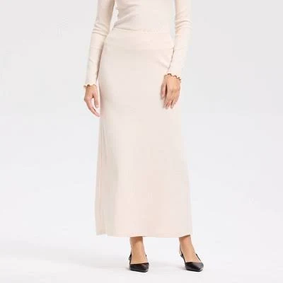 maxi skirt A New Day Women's Super-High Rise Rib-Knit Maxi Skirt Target $42