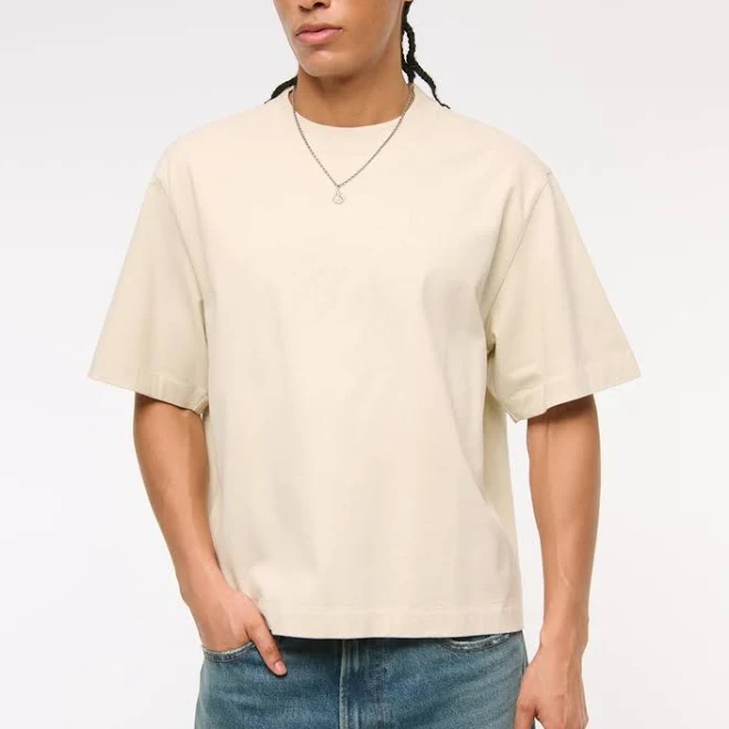 t-shirt Abercrombie & Fitch Men's Premium Heavyweight Cropped Tee Abercrombie & Fitch $16.97