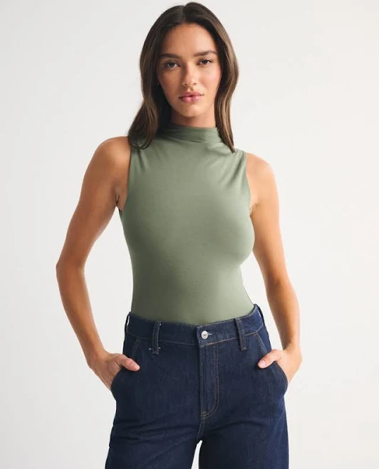 bodysuit Abercrombie & Fitch Women's Bra-Free Mockneck Bodysuit Abercrombie & Fitch $50