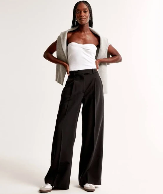 pants Abercrombie & Fitch Women's Harper Tailored Ultra Wide Leg Pants Abercrombie & Fitch $26.97