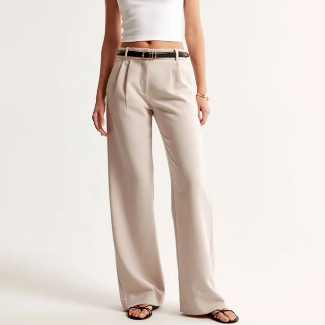 pants Abercrombie & Fitch Women's Sloane Low Rise Tailored Wide Leg Pants Abercrombie & Fitch $26.97