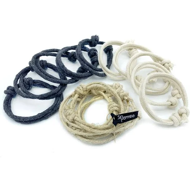 accessory Adjustable Braided Natural Fiber Bracelet (5 Pieces) Etsy - Seller $15