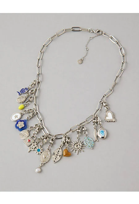 accessory AE Men's Silver Charm Necklace American Eagle Outfitters $14.96
