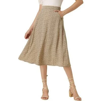 skirt Allegra K Women's Vintage Floral Chiffon A-Line Midi Skirt Target $28.49