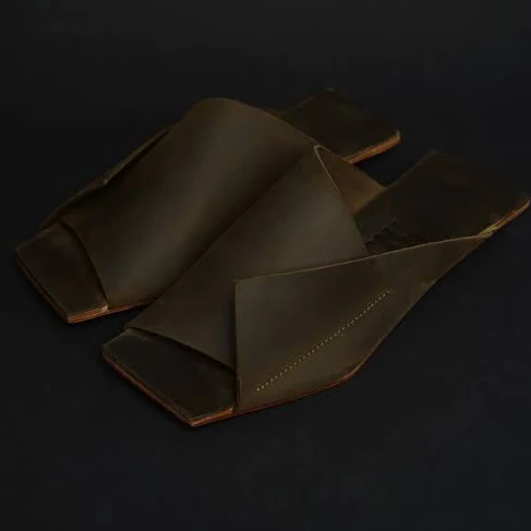 shoes Amos Handcrafted Leather Slides NINObrand $340