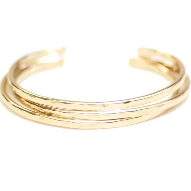 accessory Amy Waltz Designs Hammered Gold Artisan Cuffs Amy Waltz Designs $28