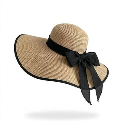 accessory Anna-Kaci Women's Wide Brim Straw Sun Hat with Bow Tie Target $22.99