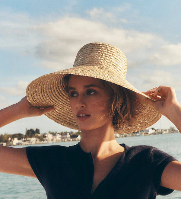 hats Anthropologie Wide-Brim Straw Grosgrain Hat Anthropologie $78