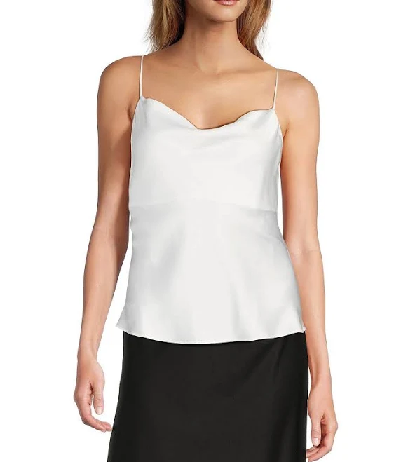 top Antonio Melani Lila Silk Cowl Neck Cami Tank Dillard's $99