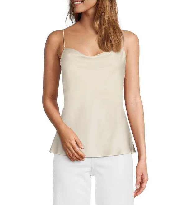 top Antonio Melani Lila Silk Cowl Neck Cami Tank Dillard's $99