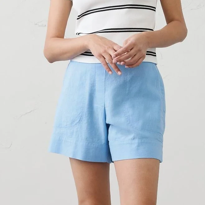 shorts Anyday High-Rise Linen-Blend Dive Shorts Banana Republic Factory $30