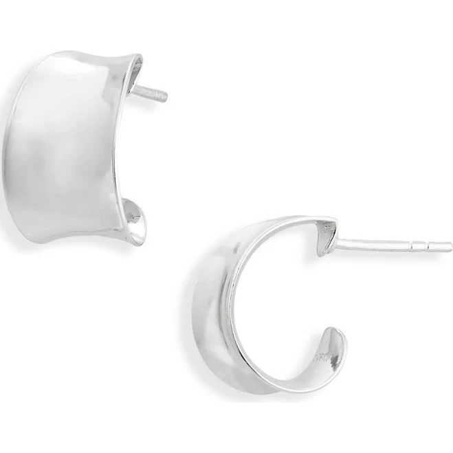accessory Argento Vivo Women's Wide Concave Sterling Silver Hoop Earrings Nordstrom $48