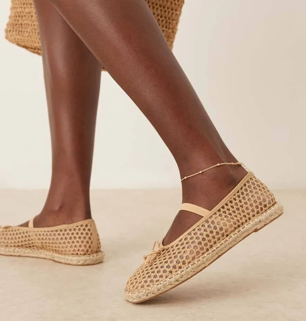 shoes ASOS DESIGN Jennie Espadrille Ballet Flats ASOS $27