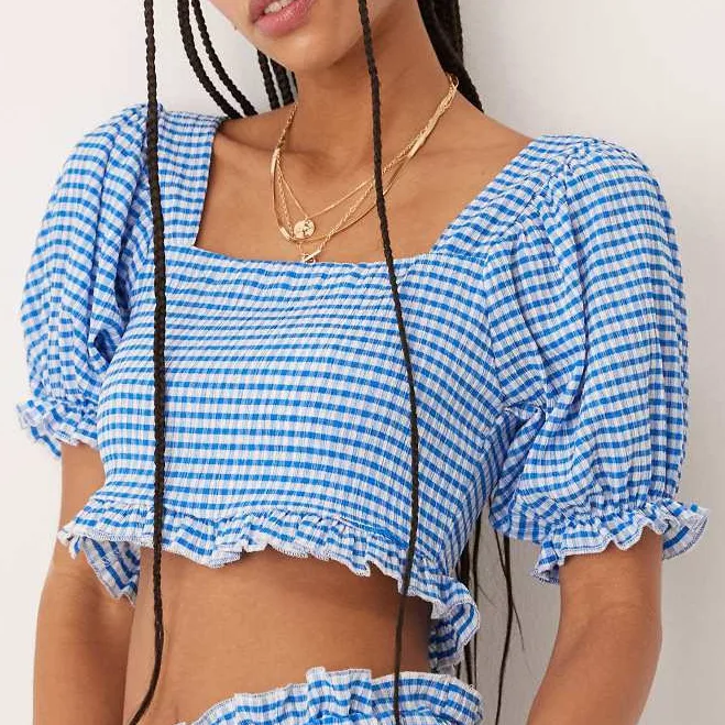 crop top ASOS Puff Sleeve Milkmaid Top ASOS $17.99