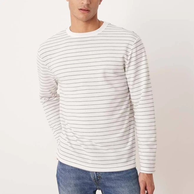 top ASOS Relaxed Long Sleeve Stripe T-Shirt ASOS $34.19