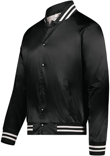 outerwear Augusta Sportswear Unisex Striped Trim Satin Baseball Jacket Joe's USA $32.02