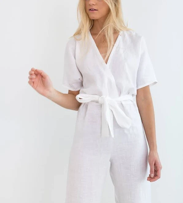 jumpsuit Aurora Linen Jumpsuit Love and Confuse $135