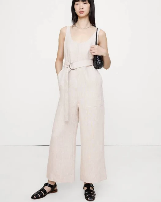 jumpsuit Banana Republic Women's Linen Belted Wide-Leg Jumpsuit Banana Republic $200