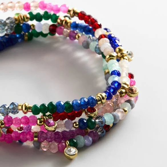 accessory BaubleBar Indya Semi-Precious Layered Stretch Bracelet BaubleBar $68