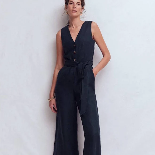 jumpsuit Boden Women's Laura V-Neck Linen Jumpsuit Boden $270