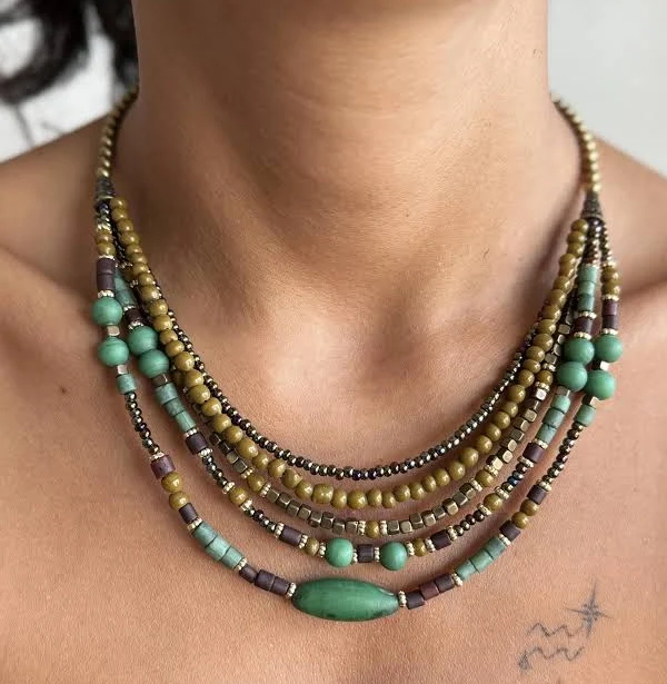 accessory Boho Tribal Beaded Necklace Etsy - Seller $29.9