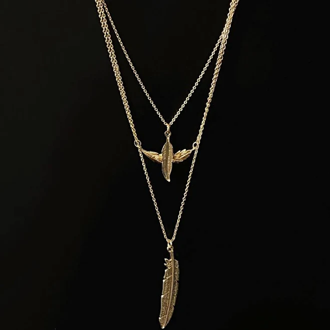 accessory Boho Wing Pendant Necklace Set Etsy - Seller $33