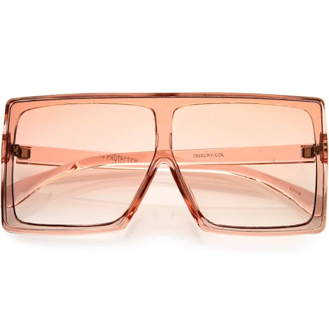 accessory Bold Colored Tinted Lenses Oversize Shield Sunglasses pridefans.com $12.95