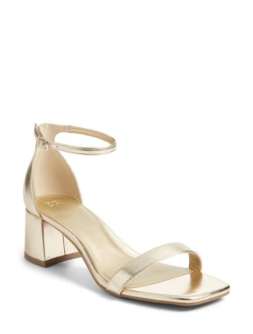 shoes BP. Zena Ankle Strap Sandal in Gold Light Metallic at Nordstrom, Size 7 Nordstrom $49.95