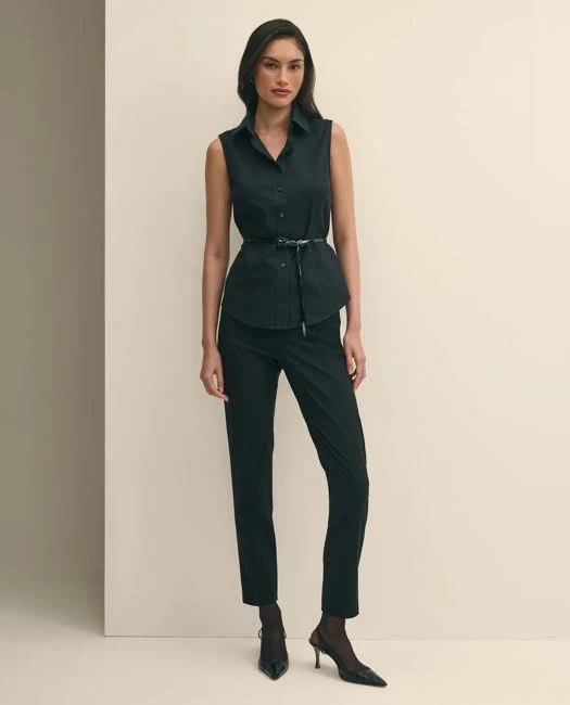 pants Brooks Brothers Women's Essential Stretch Wool Crop Pants Brooks Brothers $298