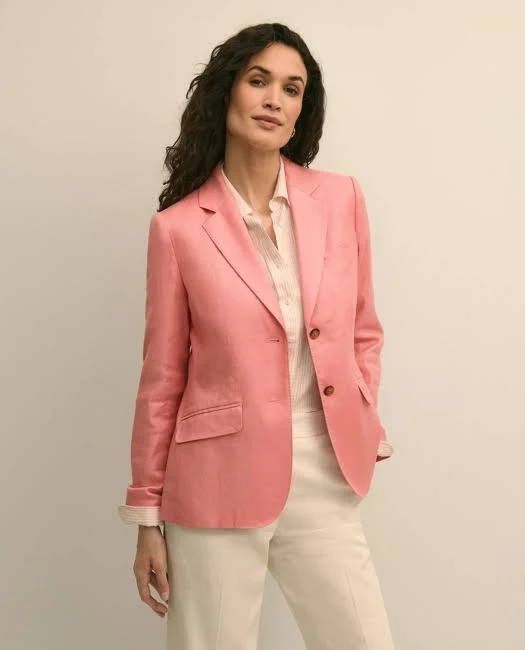 blazer Brooks Brothers Women's Linen Blend Jacket Brooks Brothers $328