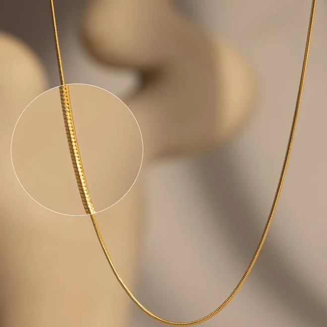 accessory Caitlyn Minimalist Alice Thin Snake Chain Necklace Caitlyn Minimalist $36