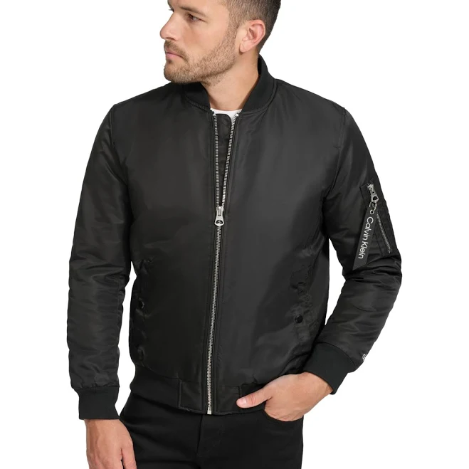 outerwear Calvin Klein Men's Classic MA-1 Nylon Bomber Jacket Macy's $49.99