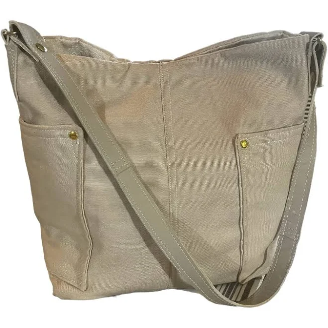 bag Canvas Leather Tote Bag Etsy - Seller $51