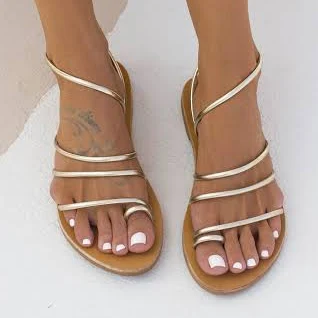 shoes CARIATIS Women's Thin-Strap Strappy Leather Sandals Etsy - GreekLeatherLab $64.93