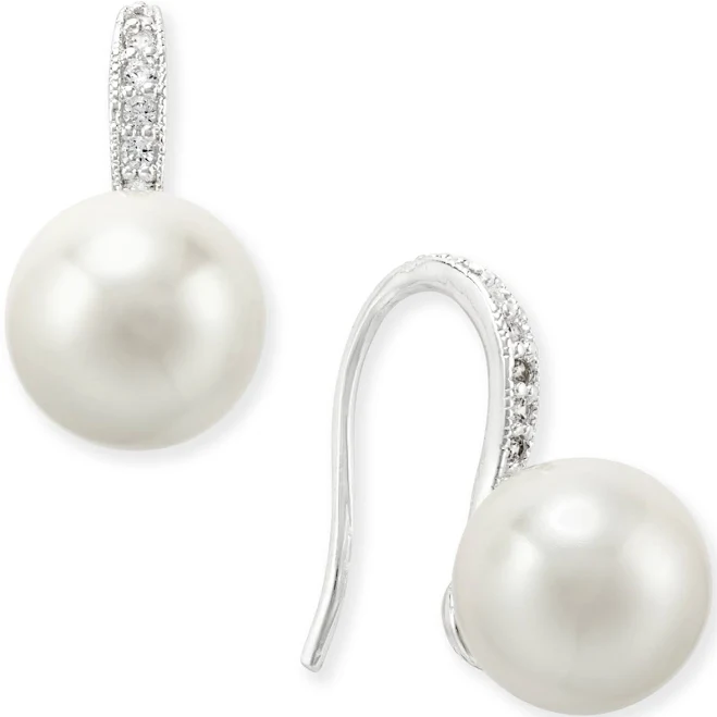 accessory Charter Club Silver Pearl Drop Earrings Macy's $14.7