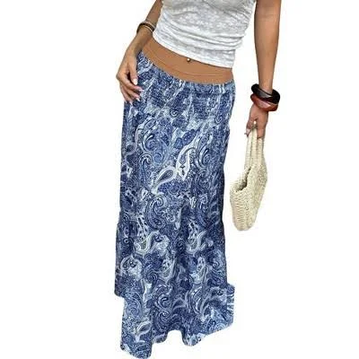 bottoms Clearlove Women's Mid Rise Flowy Paisley Maxi Skirt Target $33.99
