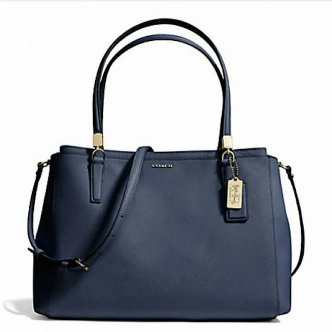 bag Coach Bags | Coach Saffiano Leather Satchel | Color: Blue | Size: Os | Iysun's Closet Poshmark $144