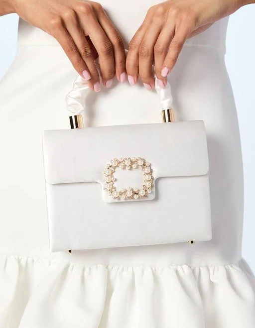 bag Coast Women's Bridal Satin Pearl Brooch Grab Bag Lyst $63