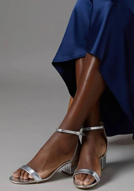 shoes Coast Women's Thelma Faux Leather Medium Block Heel Sandals Debenhams.us $68.6