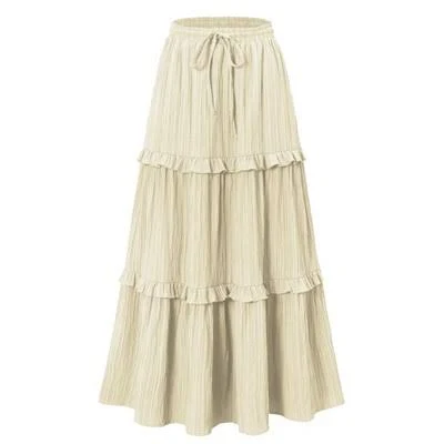 skirt Coolmee Women's High Waist Pleated Ruffle A-Line Midi Skirt Target $38.99
