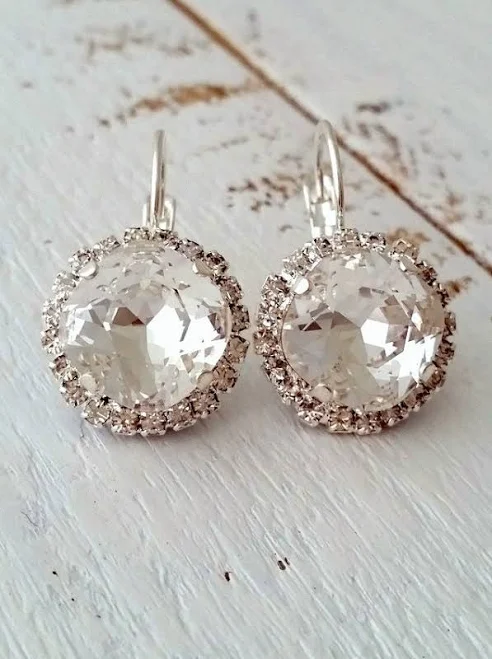 accessory Crystal Drop Earrings Etsy - EldorTinaJewelry $52.5