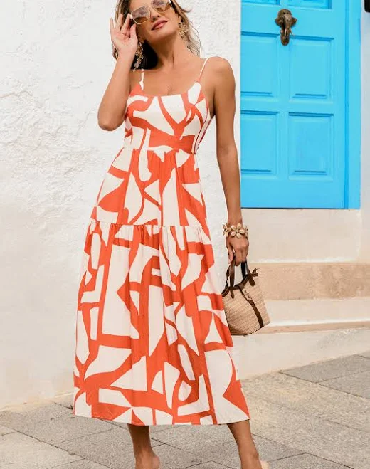 dress Cupshe Molten Sun Abstract Maxi Dress Cupshe.com $35