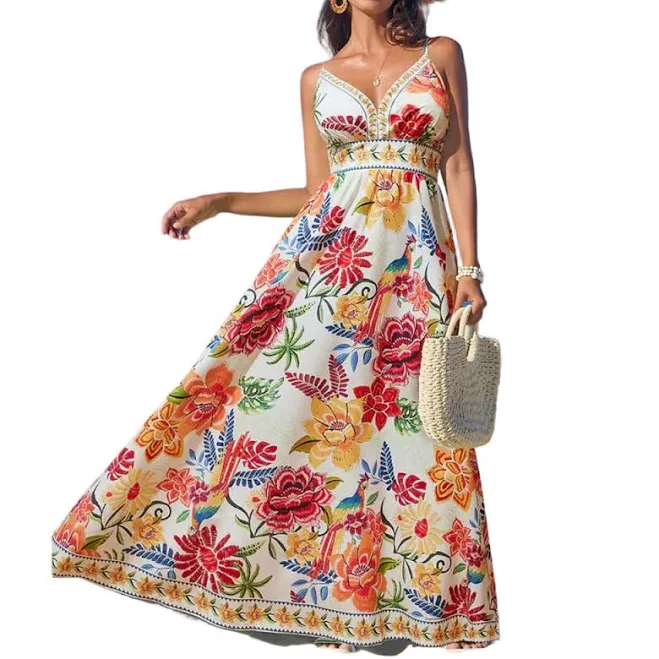 dress Cupshe Women's Vibrant Oasis Tropical Maxi Dress Poshmark $27