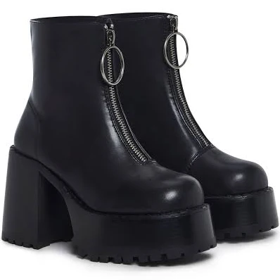 shoes Current Mood Detention Hall Platform Boots - Black - BLACK / US 5 Dolls Kill $79.2