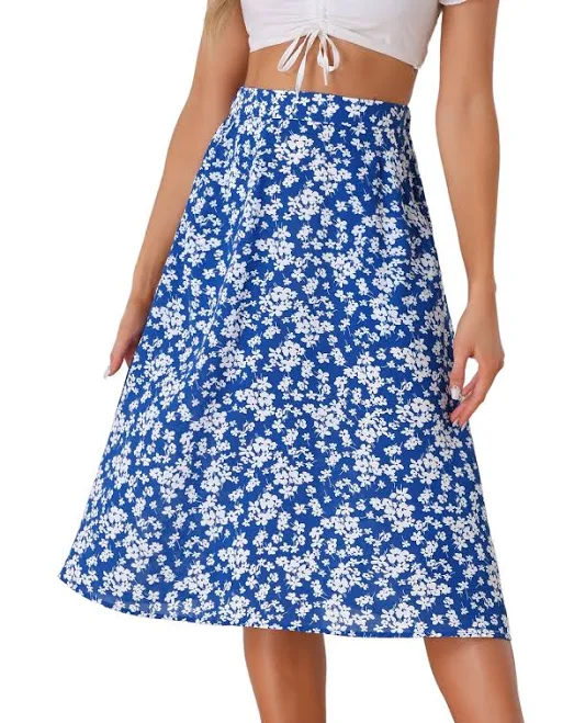 skirt Daring Diva Women's Floral Print A-Line Midi Skirt Walmart $27.99