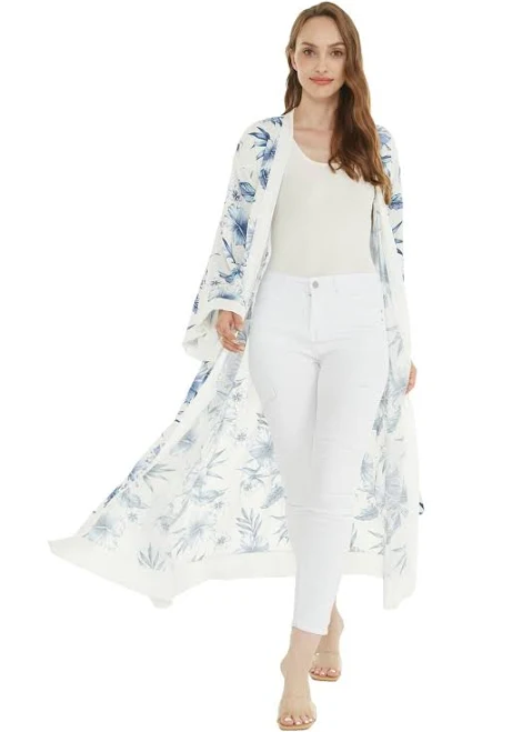 kimono Daydream Bloom Women's Lightweight Maxi Kimono Hawaii Hangover $43