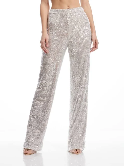 rave outfit Dina Sequin Wide Leg Pants Dress The Population $72.52