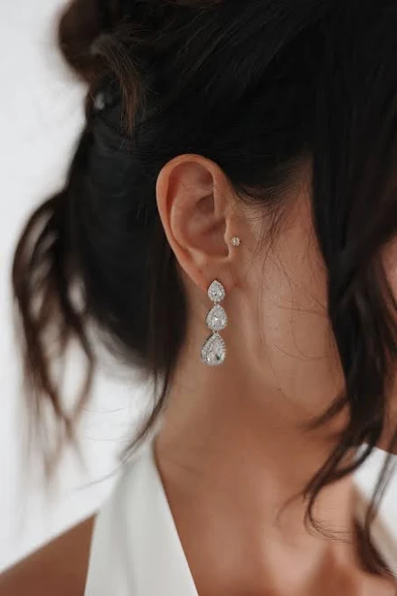 accessory Dynasty Crystal Drop Earrings Untamed Petals $68